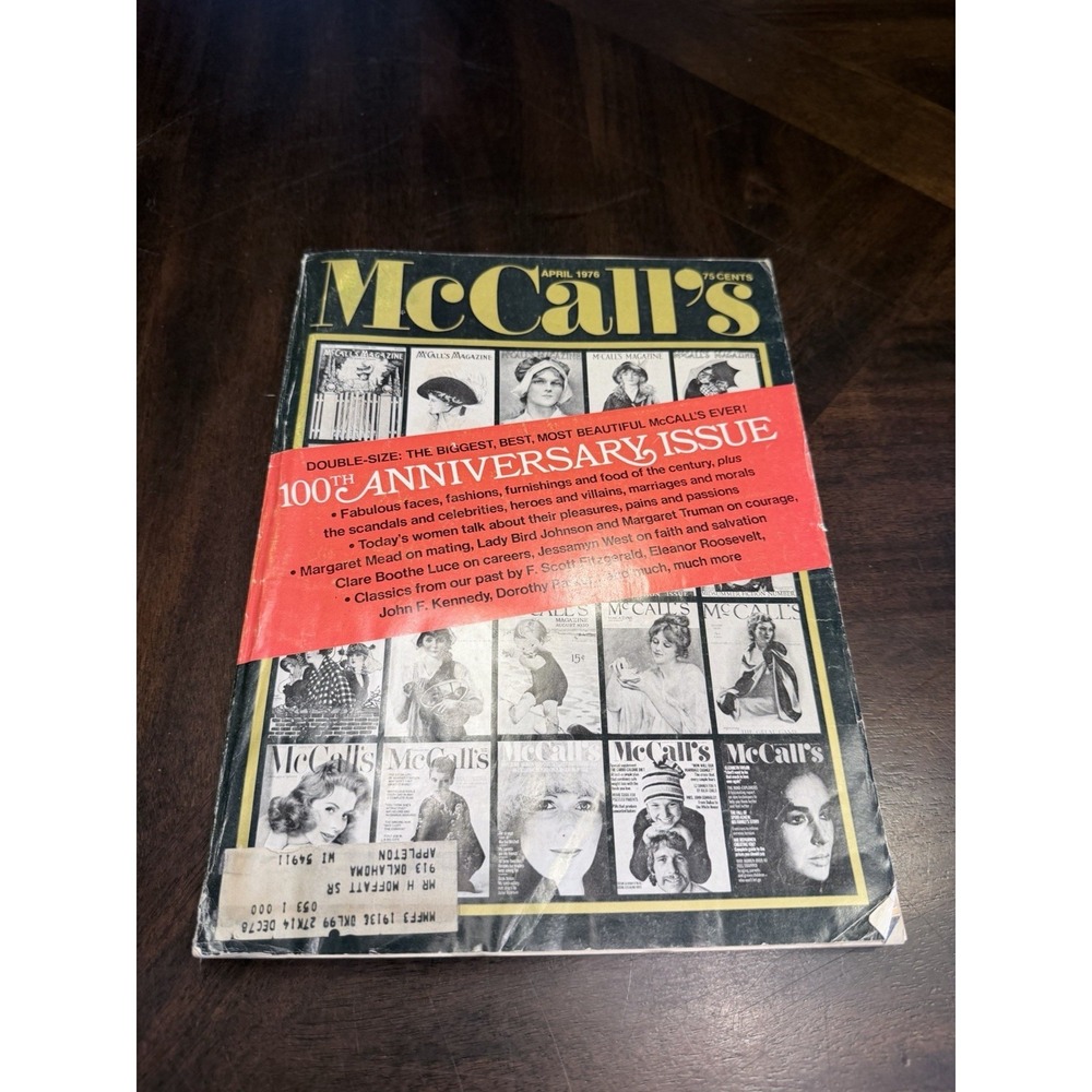 McCalls April 1976 100th Anniversary Edition Double Size Magazine